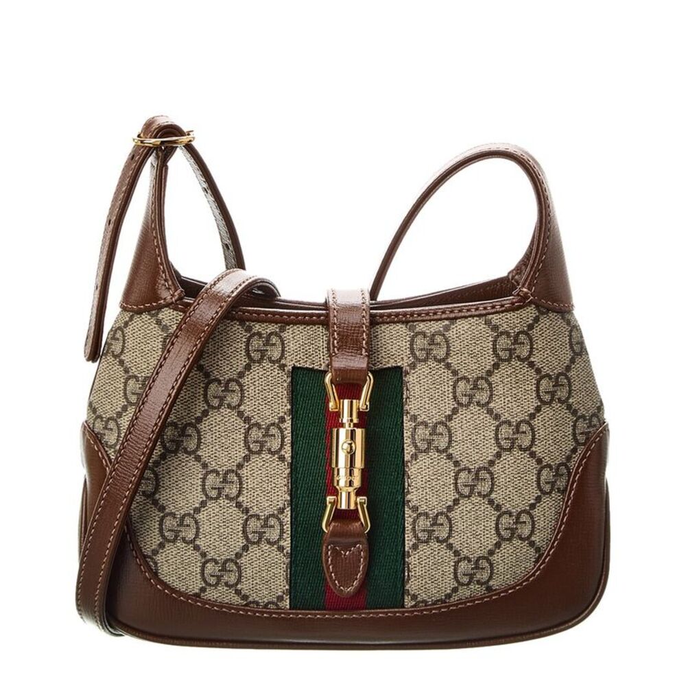 Gucci Jackie 1961 Mini Gg Supreme Canvas & Leather Shoulder Bag